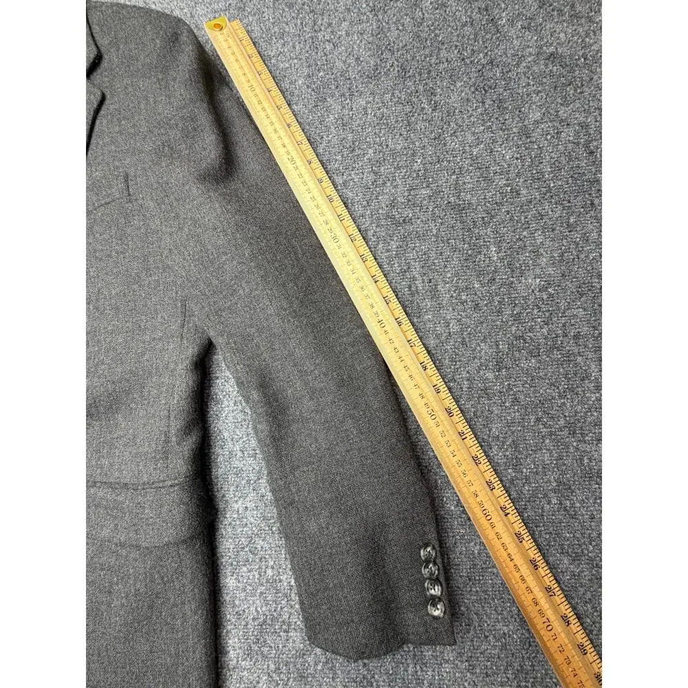 Hickey Freeman Boardroom Mens 43L 100% Camel Hair Gray Blazer USA Union Made